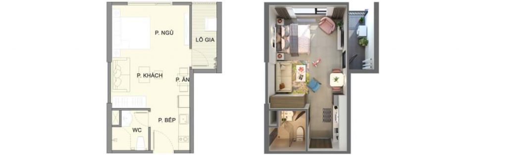 Loại hình căn hộ studio tại căn hộ chung cư Diamond Crown Hải Phòng Loại hình căn hộ studio tại căn hộ chung cư Diamond Crown Hải Phòng